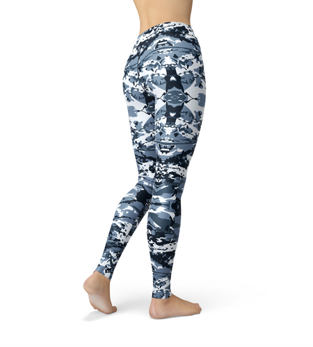 Jean Navy Camo Leggings